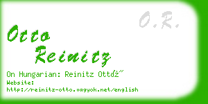 otto reinitz business card